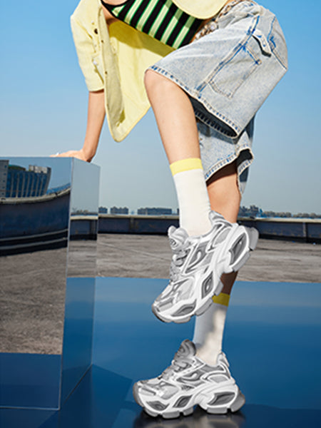 OGR | "Cateyes" Chunky Sneaker-Silver - PSYLOS 1, OGR | "Cateyes" Chunky Sneaker-Silver, Chunky Sneakers, OGR, PSYLOS 1