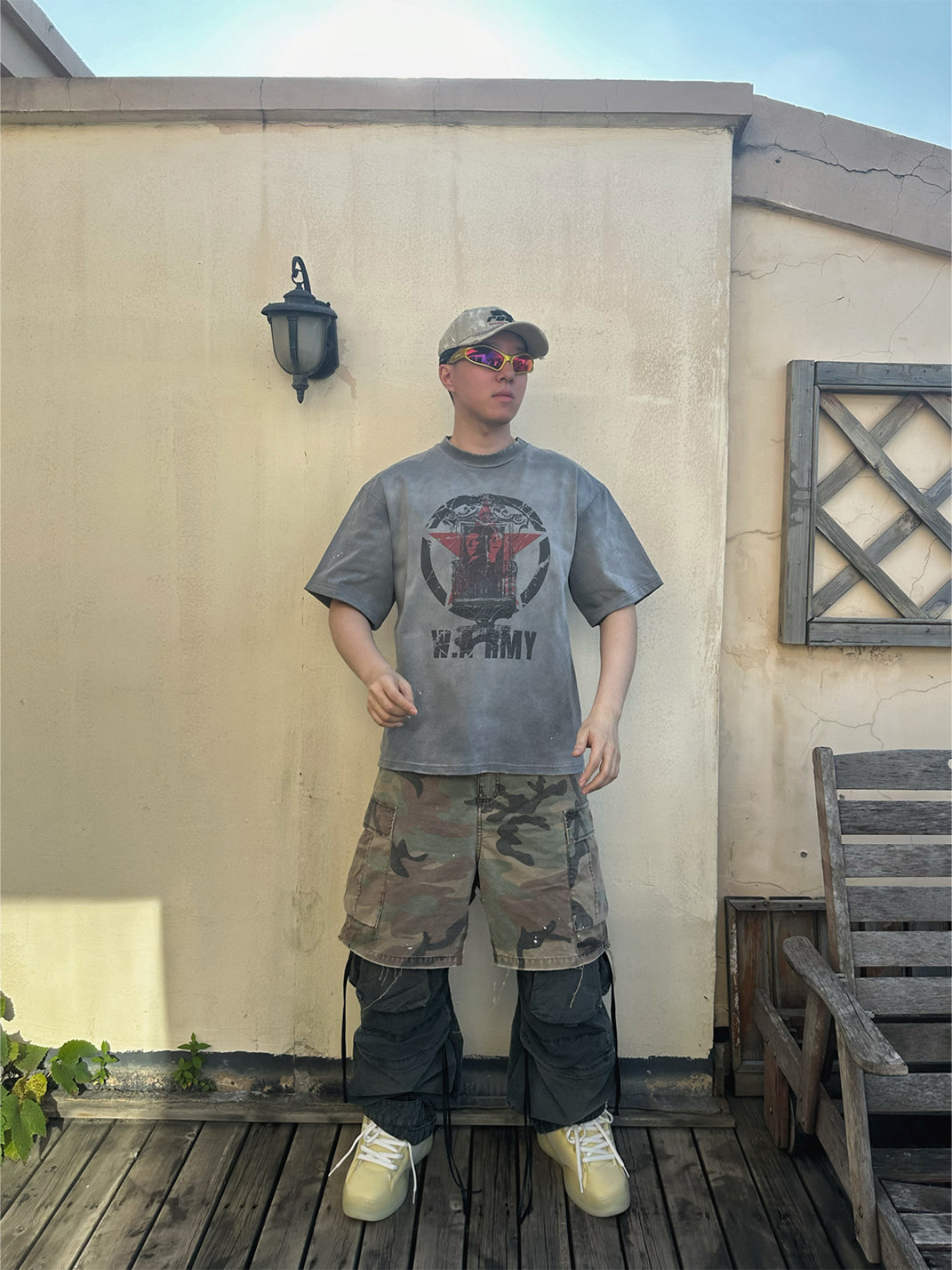 WoosterArchive | Two-Tone Cargo Camo Loose Fit Jeans - PSYLOS 1, WoosterArchive | Two-Tone Cargo Camo Loose Fit Jeans, Men's Wear, WoosterArchive, PSYLOS 1