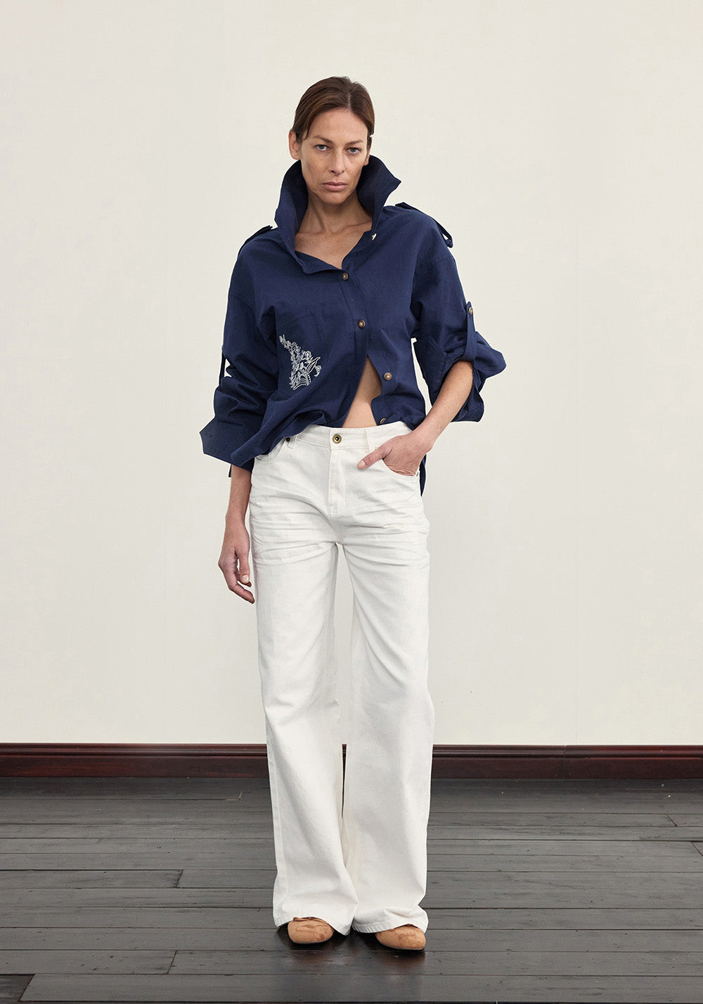 NyDkyel丨Deconstructed Placket Linen Blend Shirt-Blue - PSYLOS 1, NyDkyel丨Deconstructed Placket Linen Blend Shirt-Blue, Shirt, NyDkyel, PSYLOS 1