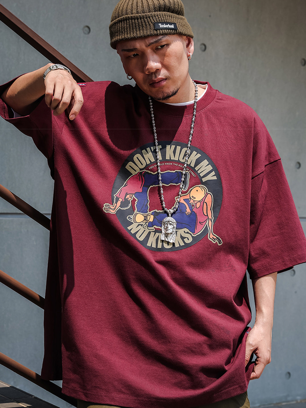 ACUSA | "DON'T KICK MY KICKS" Oversized Cotton Tee - PSYLOS 1, ACUSA | "DON'T KICK MY KICKS" Oversized Cotton Tee, Tops, ACUSA, PSYLOS 1