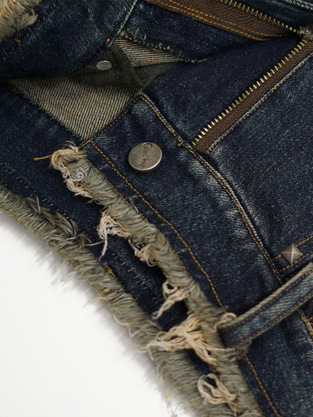 CestNous｜Women's Silver Foil Low Waist Flared Jeans - PSYLOS 1, CestNous｜Women's Silver Foil Low Waist Flared Jeans, Pants, CestNous, PSYLOS 1