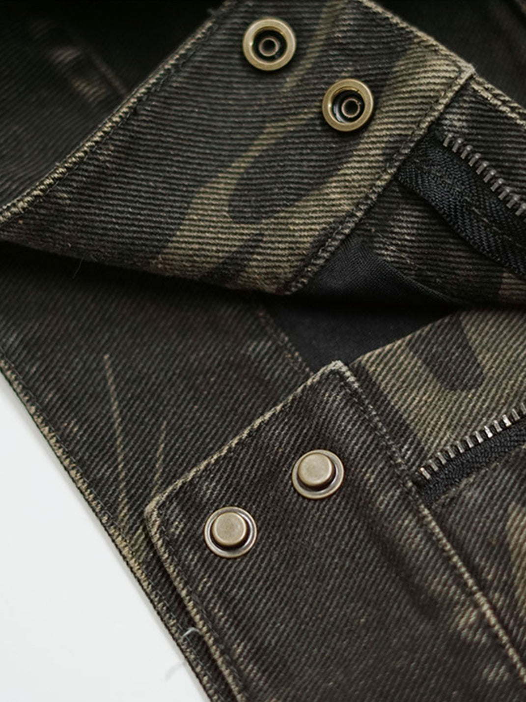 CestNous｜Women's Washed Studded Camouflage Mini Skirt - PSYLOS 1, CestNous｜Women's Washed Studded Camouflage Mini Skirt, Shorts, CestNous, PSYLOS 1