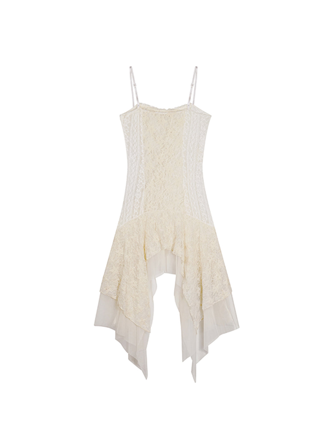 CestNous｜Lace Ruffle Mesh Dress with Star Detail - PSYLOS 1, CestNous｜Lace Ruffle Mesh Dress with Star Detail, Dress, CestNous, PSYLOS 1