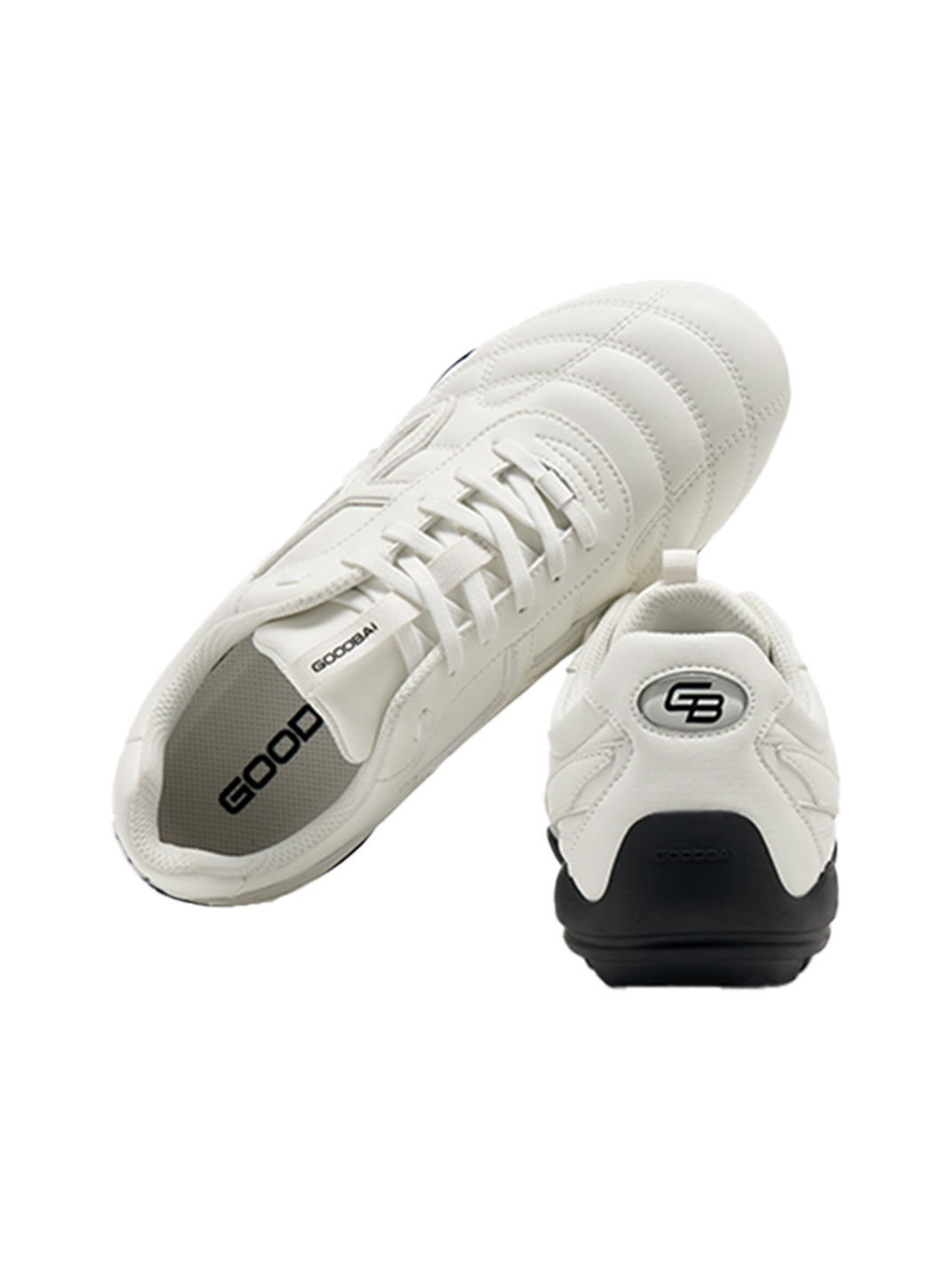 GOODBAI | Retro Leather Soccer Football Flat Trainer-Black&White - PSYLOS 1, GOODBAI | Retro Leather Soccer Football Flat Trainer-Black&White, Retro Trainers, GOODBAI, PSYLOS 1