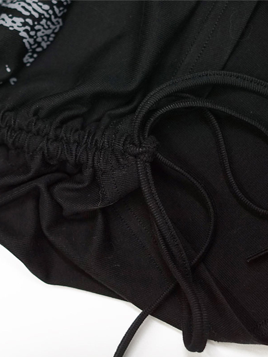 CestNous｜Off Shoulder Drawstring Oversize Print Tee-Black - PSYLOS 1, CestNous｜Off Shoulder Drawstring Oversize Print Tee-Black, T-Shirt, CestNous, PSYLOS 1