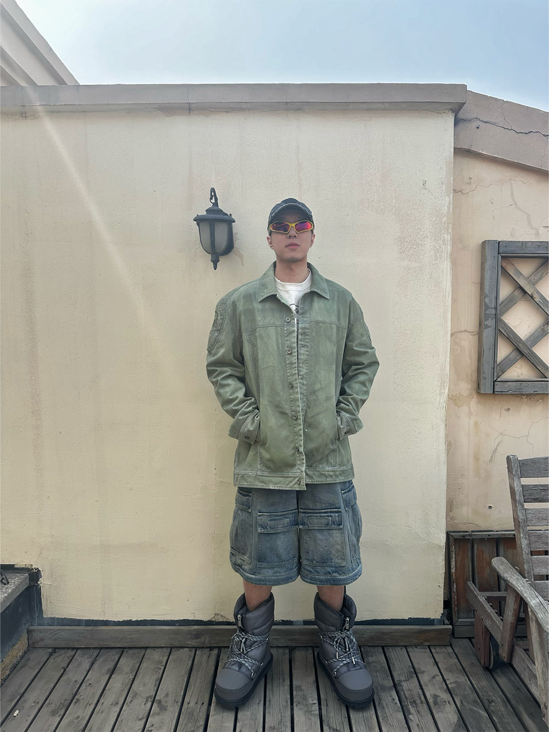 WoosterArchive | 8 Pockets Aged Loose Fit Jeans - PSYLOS 1, WoosterArchive | 8 Pockets Aged Loose Fit Jeans, Men's Wear, WoosterArchive, PSYLOS 1