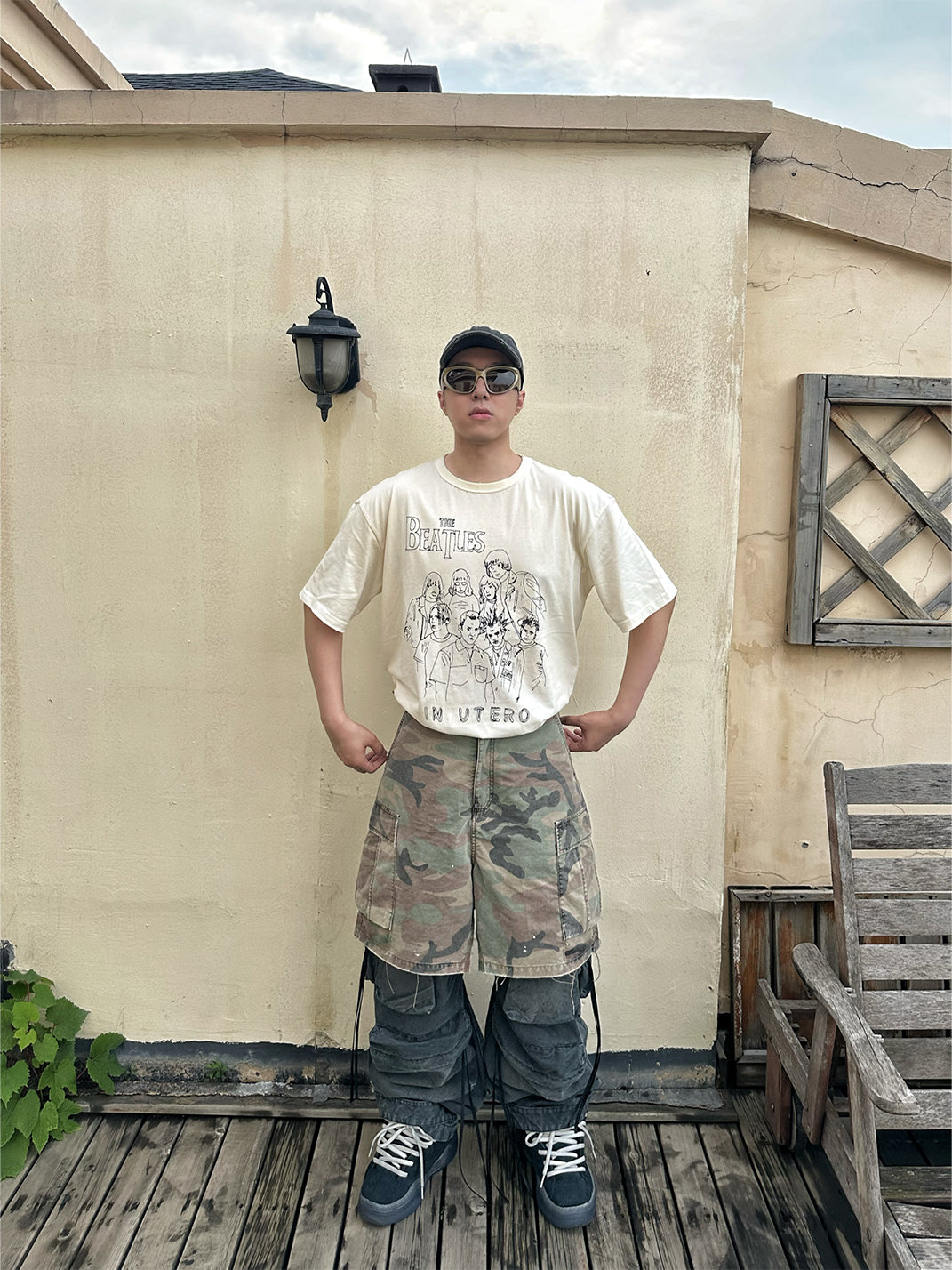 WoosterArchive | Two-Tone Cargo Camo Loose Fit Jeans - PSYLOS 1, WoosterArchive | Two-Tone Cargo Camo Loose Fit Jeans, Men's Wear, WoosterArchive, PSYLOS 1