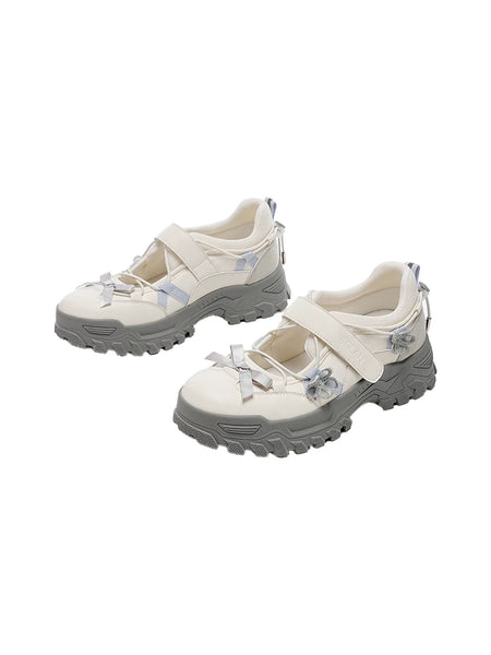 EBLAN丨"Meadowlands" Hybrid Quick-Lace Velcro Ballet Trainer-Gray - PSYLOS 1, EBLAN丨"Meadowlands" Hybrid Quick-Lace Velcro Ballet Trainer-Gray, Mary Jane shoes, EBLAN, PSYLOS 1