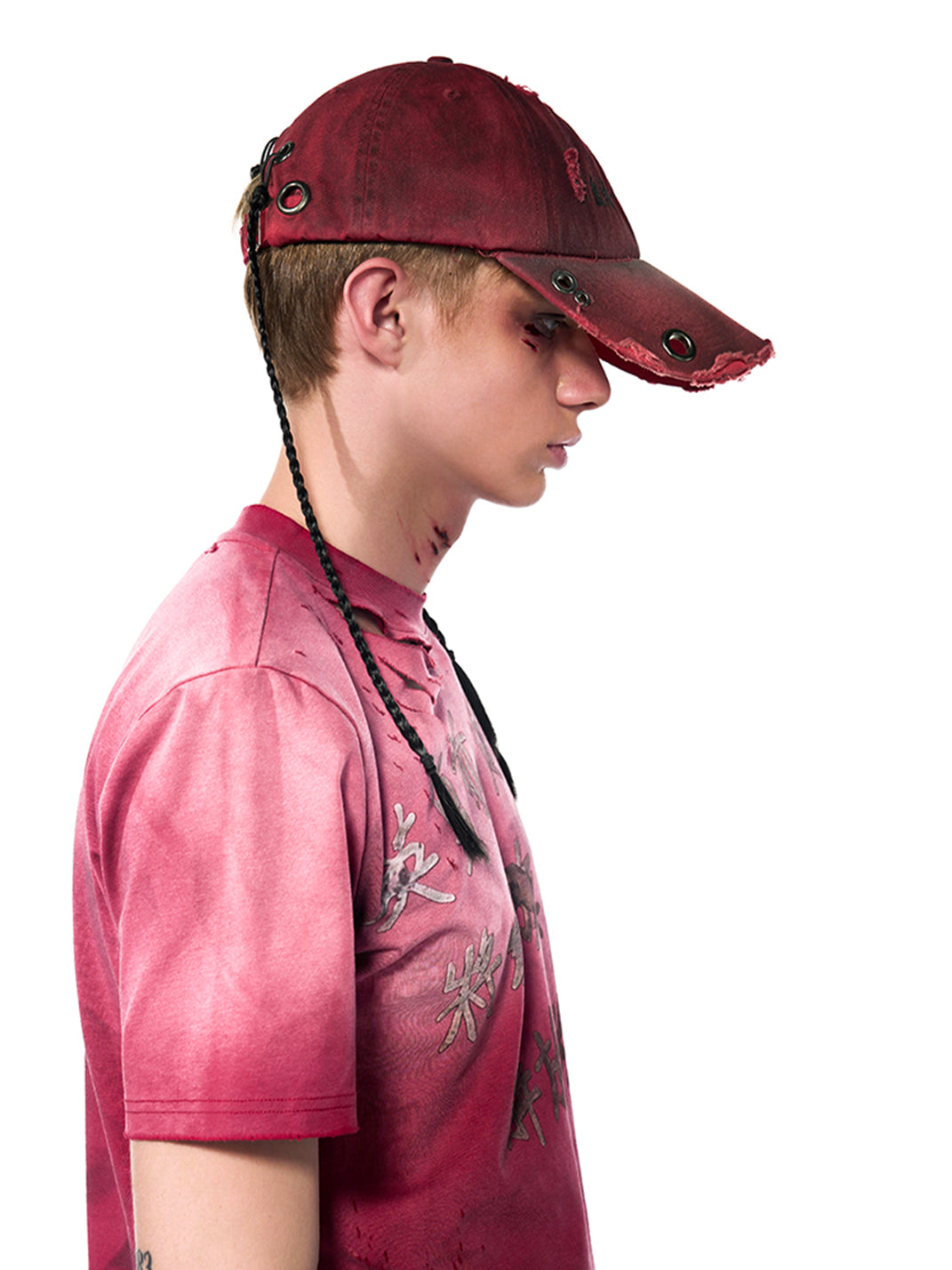 Fourth3ex | Braided Pink Baseball Cap - PSYLOS 1, Fourth3ex | Braided Pink Baseball Cap, Hat, Fourth3ex, PSYLOS 1