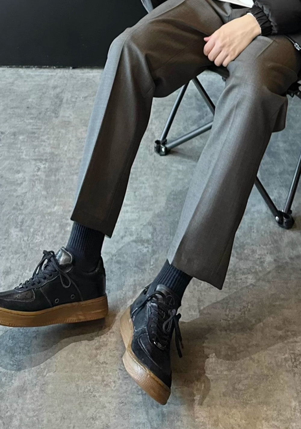 PIPG丨Unisex Black Horsehide Sneakers - PSYLOS 1, PIPG丨Unisex Black Horsehide Sneakers, Skate Shoes, PIPG, PSYLOS 1