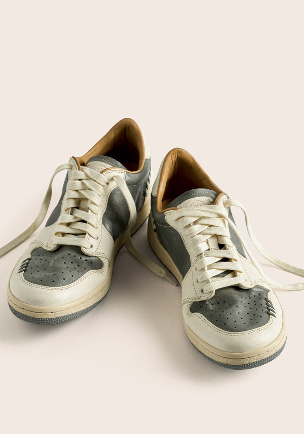 PIPG丨Men's Washed Horsehide Skate Shoes(White&Gray) - PSYLOS 1, PIPG丨Men's Washed Horsehide Skate Shoes(White&Gray), Skate Shoes, PIPG, PSYLOS 1