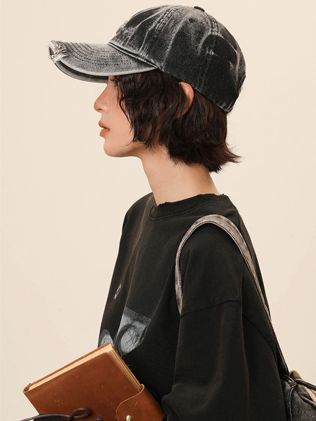 IIING | Curved Brim Washed Denim Baseball Cap - PSYLOS 1, IIING | Curved Brim Washed Denim Baseball Cap, Accessories, IIING, PSYLOS 1