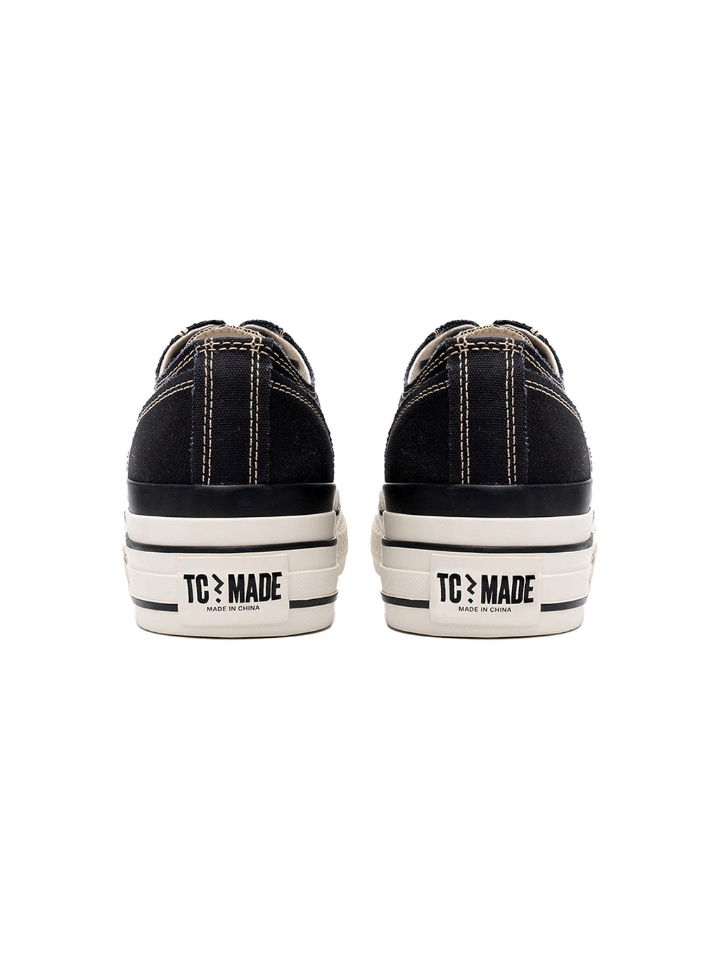 T/C MADE│016b Classic Jack Purcell Style Smiley-Toe Canvas Sneakers-Black - PSYLOS 1, T/C MADE│016b Classic Jack Purcell Style Smiley-Toe Canvas Sneakers-Black, Canvas Sneakers, T/C MADE, PSYLOS 1