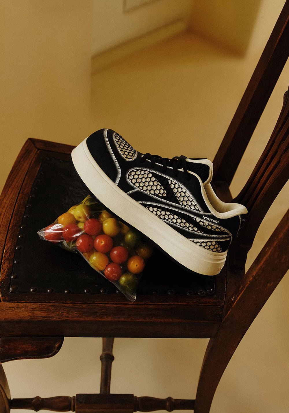 LeStream | Black & White Mesh Derby Shoes - PSYLOS 1, LeStream | Black & White Mesh Derby Shoes, Chunky Sneakers, LeStream, PSYLOS 1