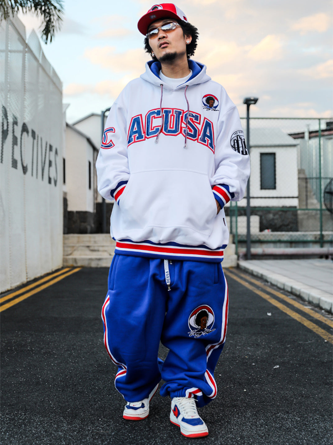 ACUSA | Oversized Retro Hoodie With Leather Logo - PSYLOS 1, ACUSA | Oversized Retro Hoodie With Leather Logo, Tops, ACUSA, PSYLOS 1