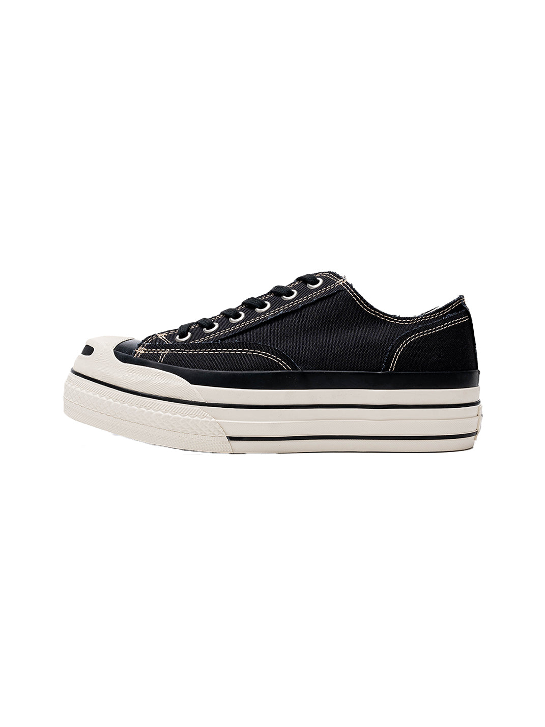 T/C MADE│016b Classic Jack Purcell Style Smiley-Toe Canvas Sneakers-Black - PSYLOS 1, T/C MADE│016b Classic Jack Purcell Style Smiley-Toe Canvas Sneakers-Black, Canvas Sneakers, T/C MADE, PSYLOS 1