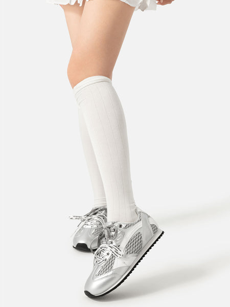 SENGUOGUO | The "Forrest Gump" Mesh Layered Laces Sneaker-Silver - PSYLOS 1, SENGUOGUO | The "Forrest Gump" Mesh Layered Laces Sneaker-Silver, Unisex Shoes, SENGUOGUO, PSYLOS 1
