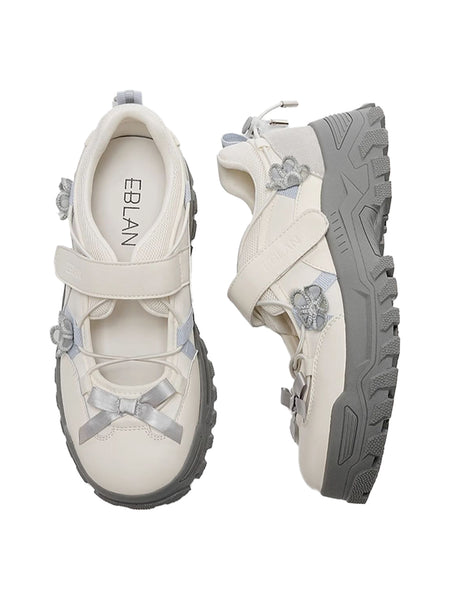 EBLAN丨"Meadowlands" Hybrid Quick-Lace Velcro Ballet Trainer-Gray - PSYLOS 1, EBLAN丨"Meadowlands" Hybrid Quick-Lace Velcro Ballet Trainer-Gray, Mary Jane shoes, EBLAN, PSYLOS 1