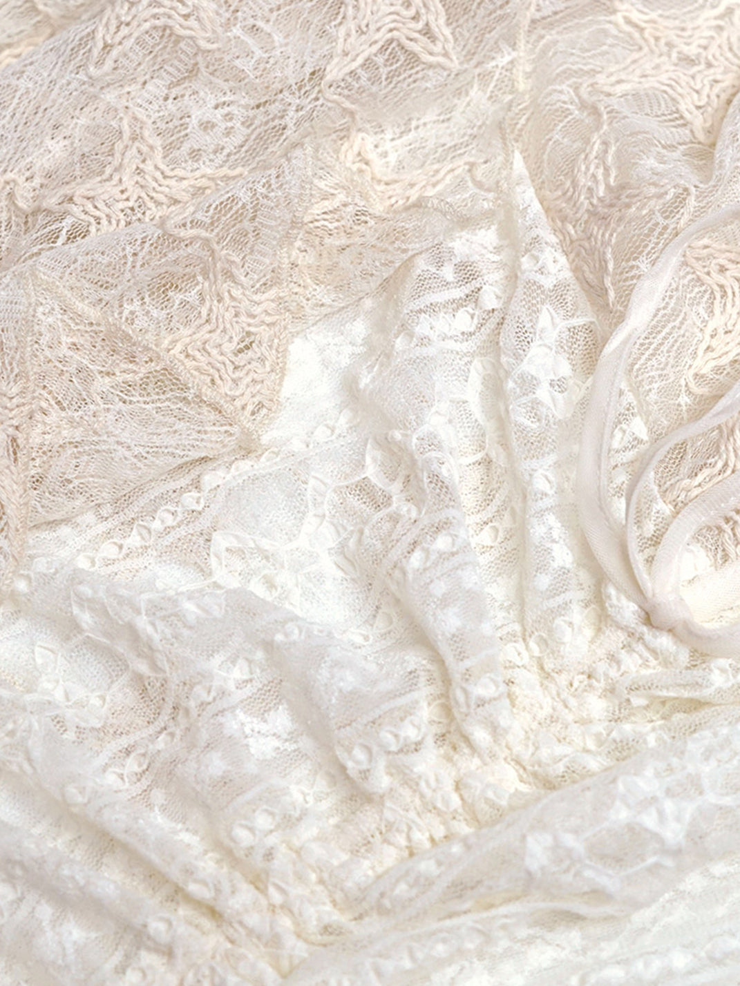 CestNous｜Lace Ruffle Mesh Dress with Star Detail - PSYLOS 1, CestNous｜Lace Ruffle Mesh Dress with Star Detail, Dress, CestNous, PSYLOS 1