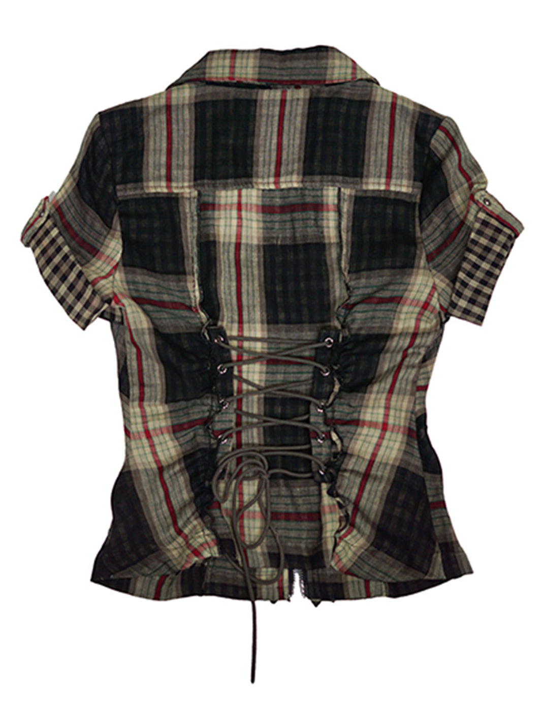 CestNous｜Ruffled Studded Gothic Crop Shirt-Black - PSYLOS 1, CestNous｜Ruffled Studded Gothic Crop Shirt-Black, Shirts, CestNous, PSYLOS 1