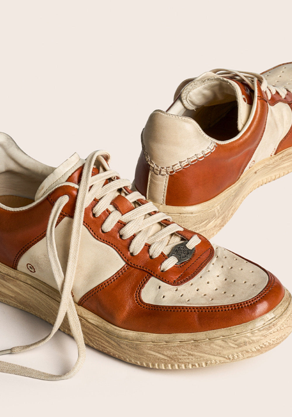 PIPG丨Men's Distressed Horsehide Skate Shoes(Orange) - PSYLOS 1, PIPG丨Men's Distressed Horsehide Skate Shoes(Orange), Skate Shoes, PIPG, PSYLOS 1