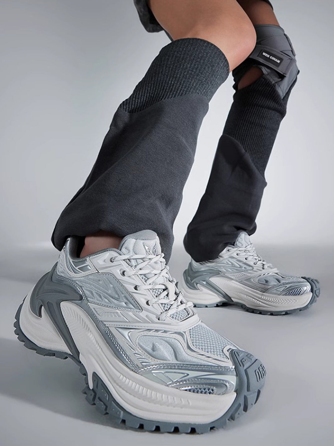 OGR | “Rattlesnake EX” Chunky Sneaker-Silver - PSYLOS 1, OGR | “Rattlesnake EX” Chunky Sneaker-Silver, Chunky Sneakers, OGR, PSYLOS 1