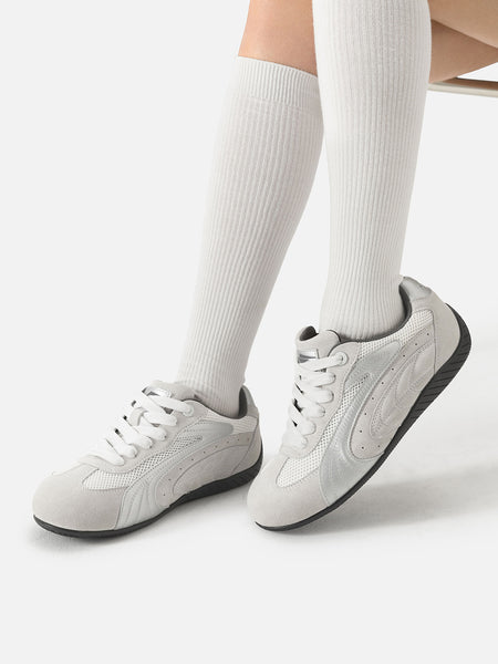 SENGUOGUO | "Apex" Retro Motor Sports Racing Trainer-Silver - PSYLOS 1, SENGUOGUO | "Apex" Retro Motor Sports Racing Trainer-Silver, Retro Trainers, SENGUOGUO, PSYLOS 1