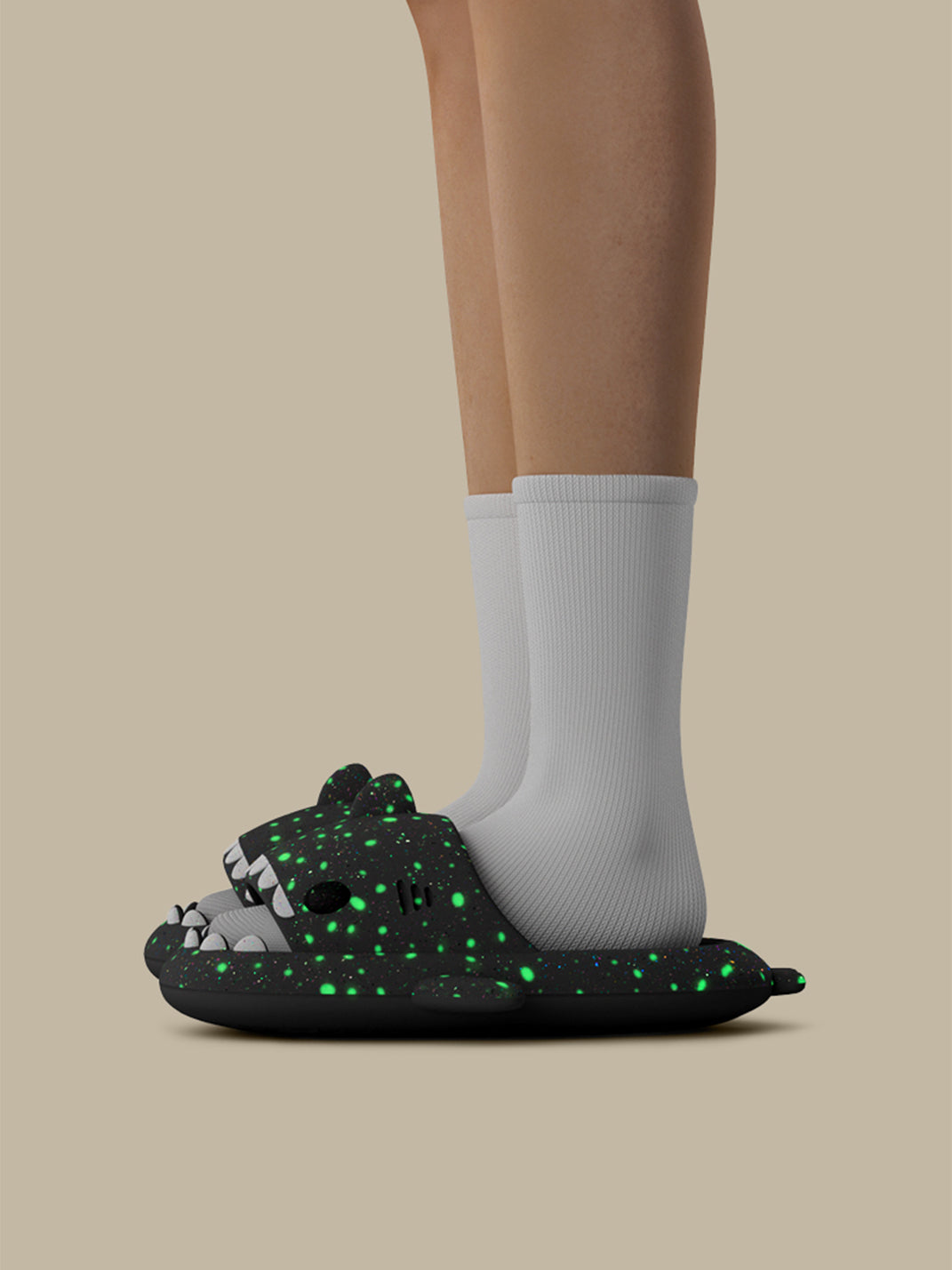 Chedoir | Glow-In-Dark Shark Anti-Slip Slides - PSYLOS 1, Chedoir | Glow-In-Dark Shark Anti-Slip Slides, Slippers, Chedoir, PSYLOS 1