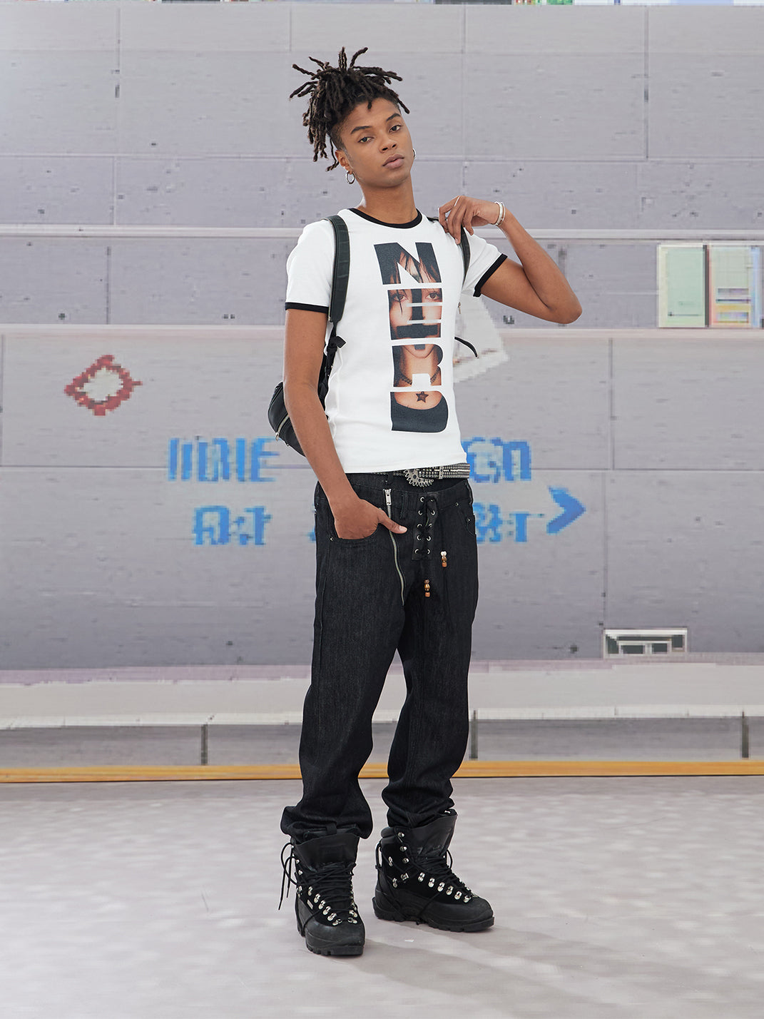 DND4DES | Zipper Drawstring Flare Denim Pants - PSYLOS 1, DND4DES | Zipper Drawstring Flare Denim Pants, Jeans, DND4DES•JAPAN, PSYLOS 1