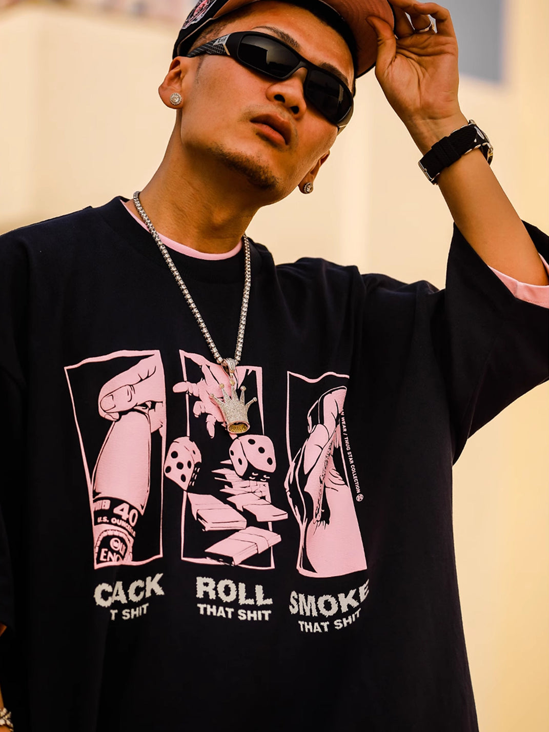 ACUSA | "HOOD LIFE" Oversized Cotton Tee - PSYLOS 1, ACUSA | "HOOD LIFE" Oversized Cotton Tee, Tops, ACUSA, PSYLOS 1