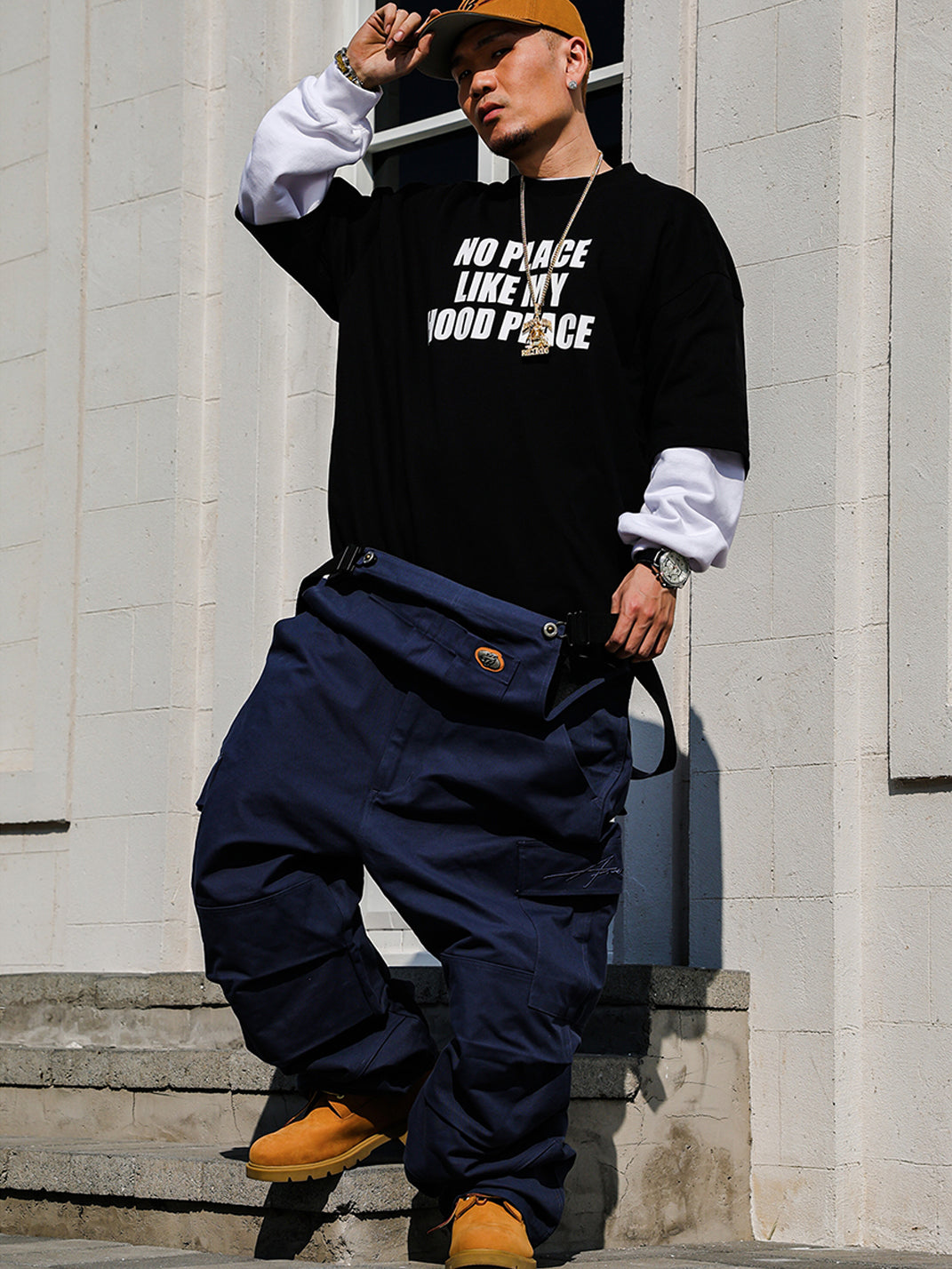 ACUSA | "NO PLACE LIKE MY HOOD PLACE" Oversized Cotton Tee - PSYLOS 1, ACUSA | "NO PLACE LIKE MY HOOD PLACE" Oversized Cotton Tee, Tops, ACUSA, PSYLOS 1