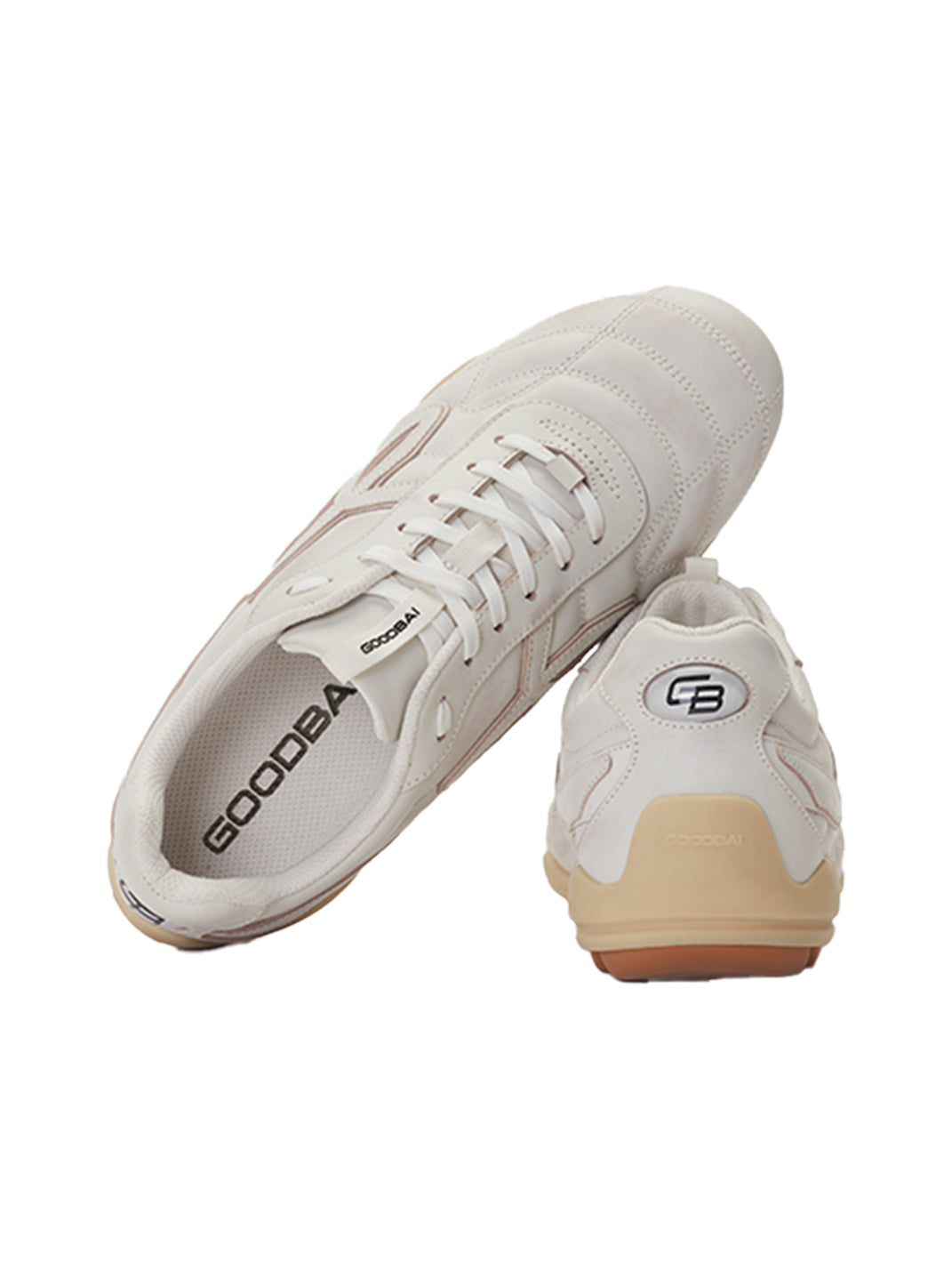 GOODBAI | Retro Leather Soccer Football Flat Trainer-White - PSYLOS 1, GOODBAI | Retro Leather Soccer Football Flat Trainer-White, Retro Trainers, GOODBAI, PSYLOS 1