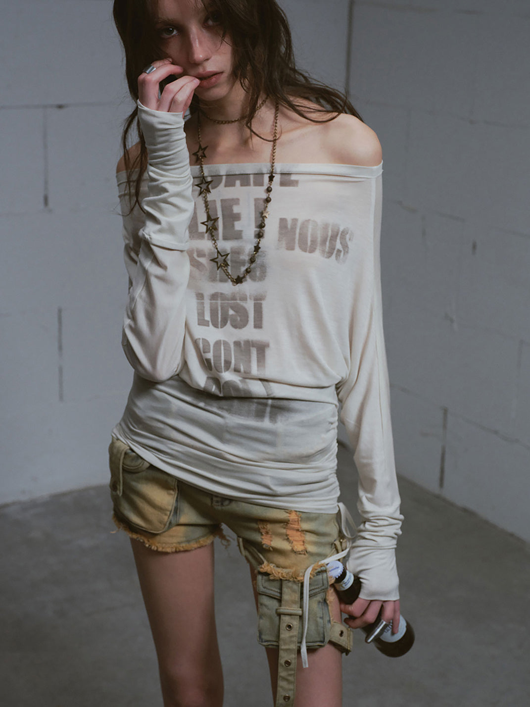 CestNous｜Women's Washed Lace-Up Denim Shorts - PSYLOS 1, CestNous｜Women's Washed Lace-Up Denim Shorts, Denim Shorts, CestNous, PSYLOS 1