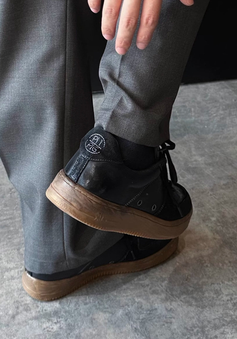 PIPG丨Unisex Black Horsehide Sneakers - PSYLOS 1, PIPG丨Unisex Black Horsehide Sneakers, Skate Shoes, PIPG, PSYLOS 1