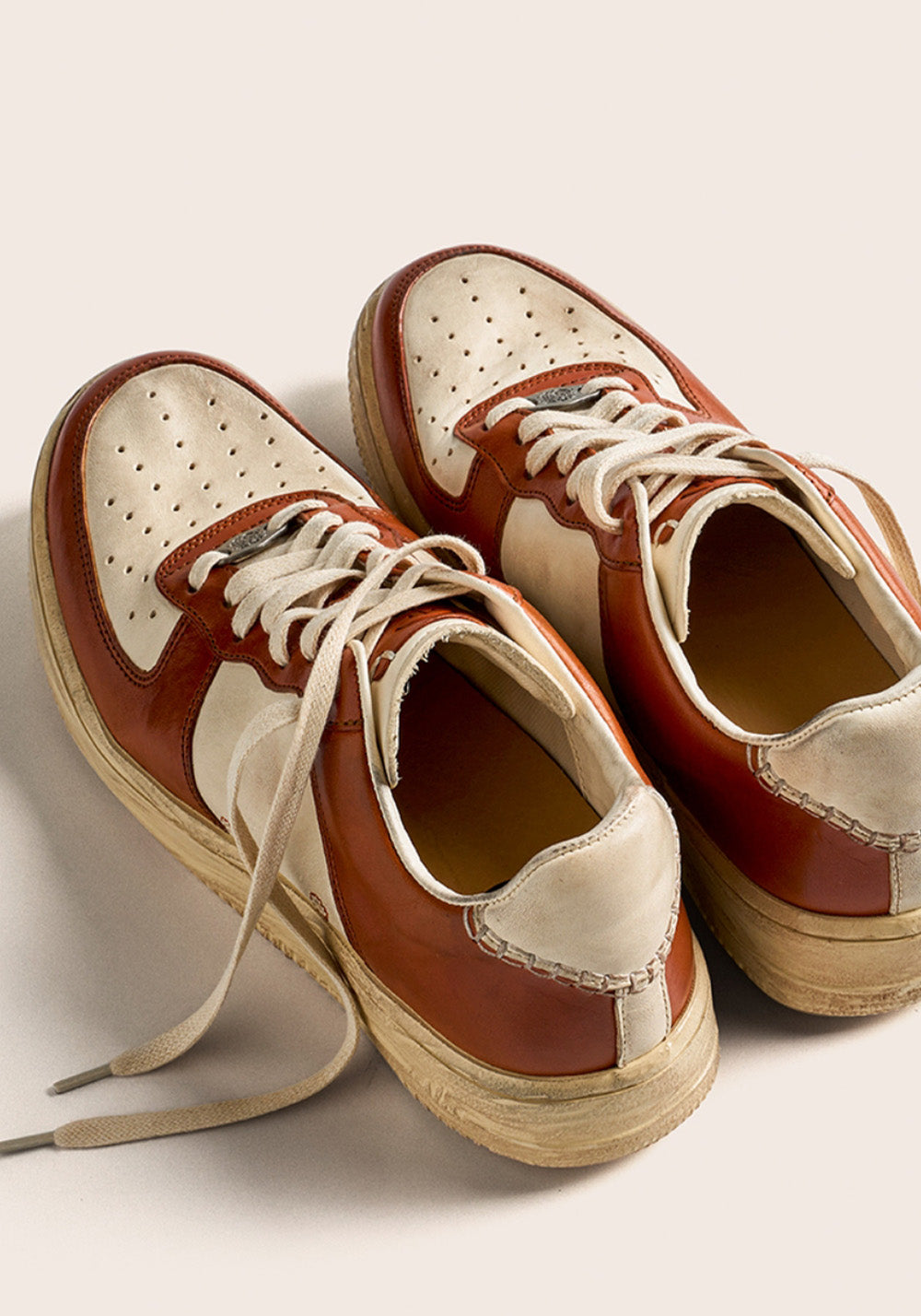 PIPG丨Men's Distressed Horsehide Skate Shoes(Orange) - PSYLOS 1, PIPG丨Men's Distressed Horsehide Skate Shoes(Orange), Skate Shoes, PIPG, PSYLOS 1