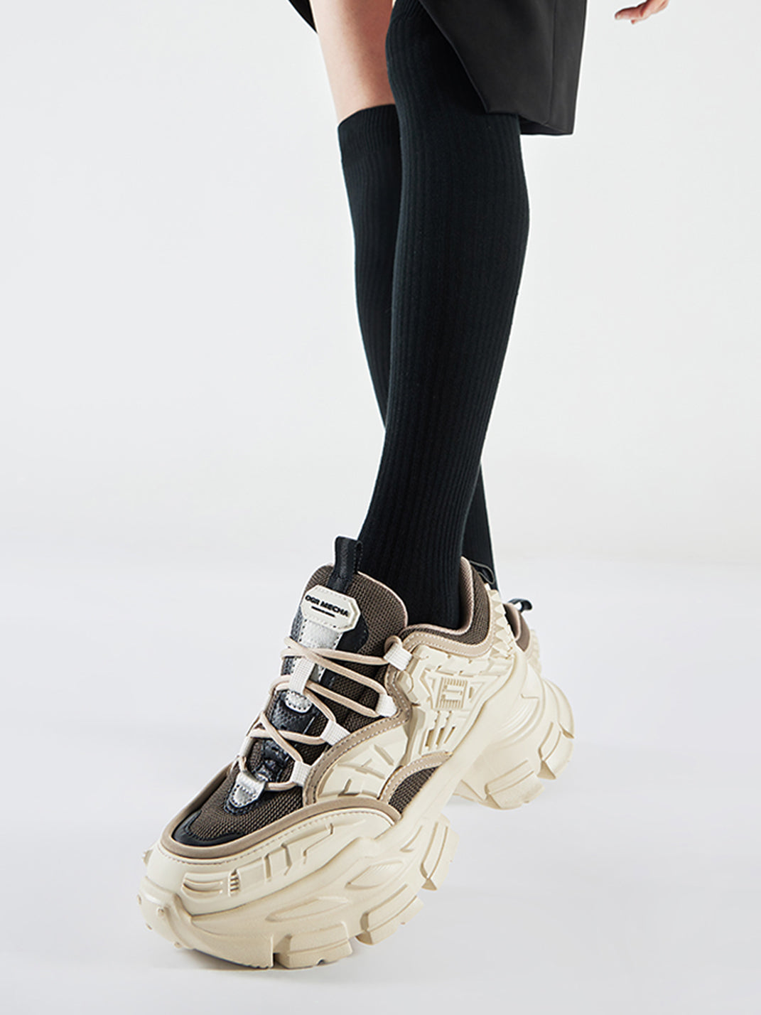 OGR | “Space Mecha” Chunky Sneaker-Beige - PSYLOS 1, OGR | “Space Mecha” Chunky Sneaker-Beige, Chunky Sneakers, OGR, PSYLOS 1