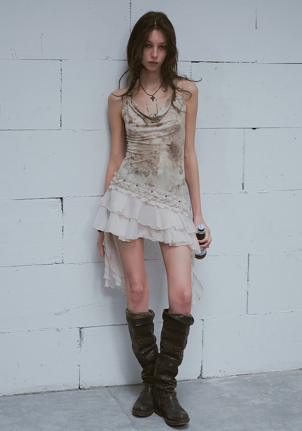 CestNous｜Lost highway tie-dye slip dress - PSYLOS 1, CestNous｜Lost highway tie-dye slip dress, Dress, CestNous, PSYLOS 1