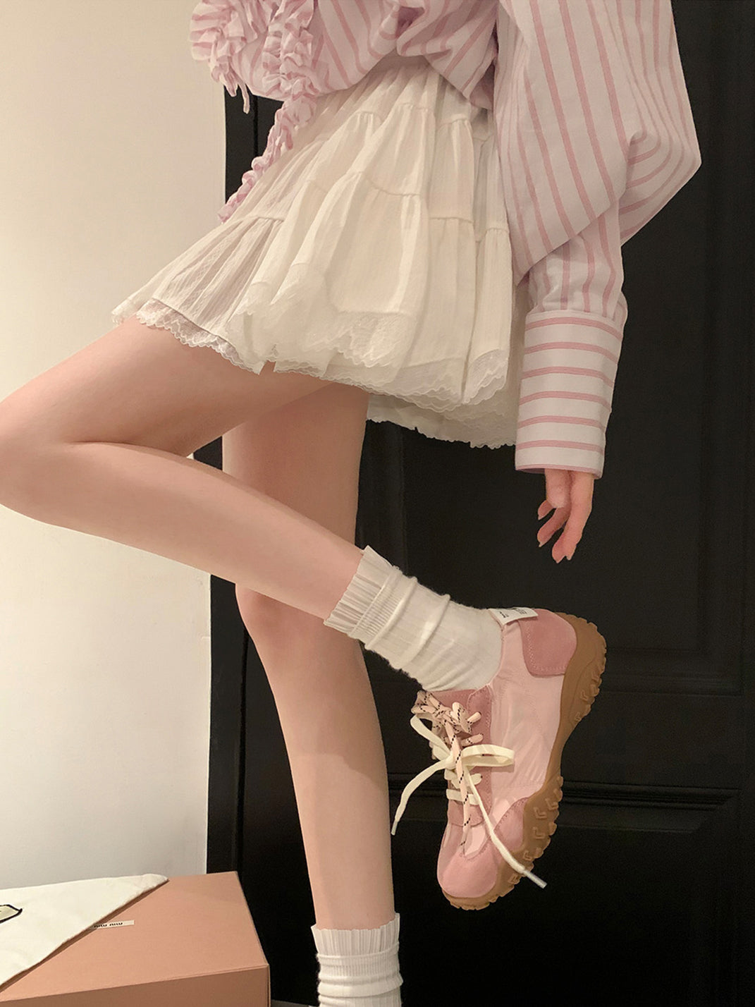 UNCLEWEN | Slip-On Double Laced Trainer With Removable Heightening Insole-Pink - PSYLOS 1, UNCLEWEN | Slip-On Double Laced Trainer With Removable Heightening Insole-Pink, Women's Shoes, UNCLEWEN, PSYLOS 1