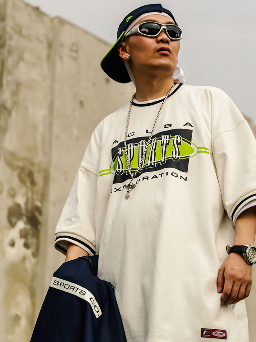 ACUSA | "SPORTS" Retro Graphic Oversized Cotton Tee - PSYLOS 1, ACUSA | "SPORTS" Retro Graphic Oversized Cotton Tee, Tops, ACUSA, PSYLOS 1
