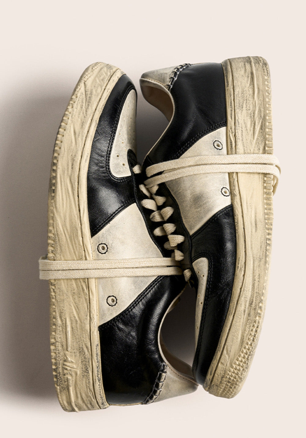 PIPG丨Men's Distressed Horsehide Skate Shoes(Black) - PSYLOS 1, PIPG丨Men's Distressed Horsehide Skate Shoes(Black), Skate Shoes, PIPG, PSYLOS 1