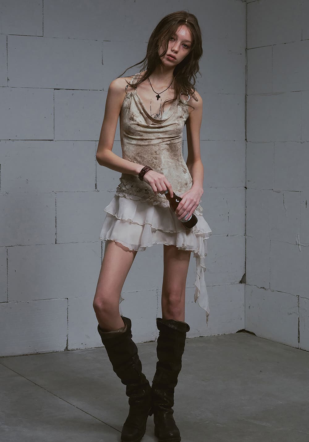 CestNous｜Lost highway tie-dye slip dress - PSYLOS 1, CestNous｜Lost highway tie-dye slip dress, Dress, CestNous, PSYLOS 1