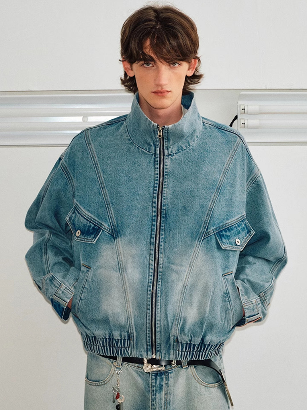 KREATE | Deconstruct Series Washed Pocket Sleeves Denim Jacket - PSYLOS 1, KREATE | Deconstruct Series Washed Pocket Sleeves Denim Jacket, Tops, KREATE, PSYLOS 1