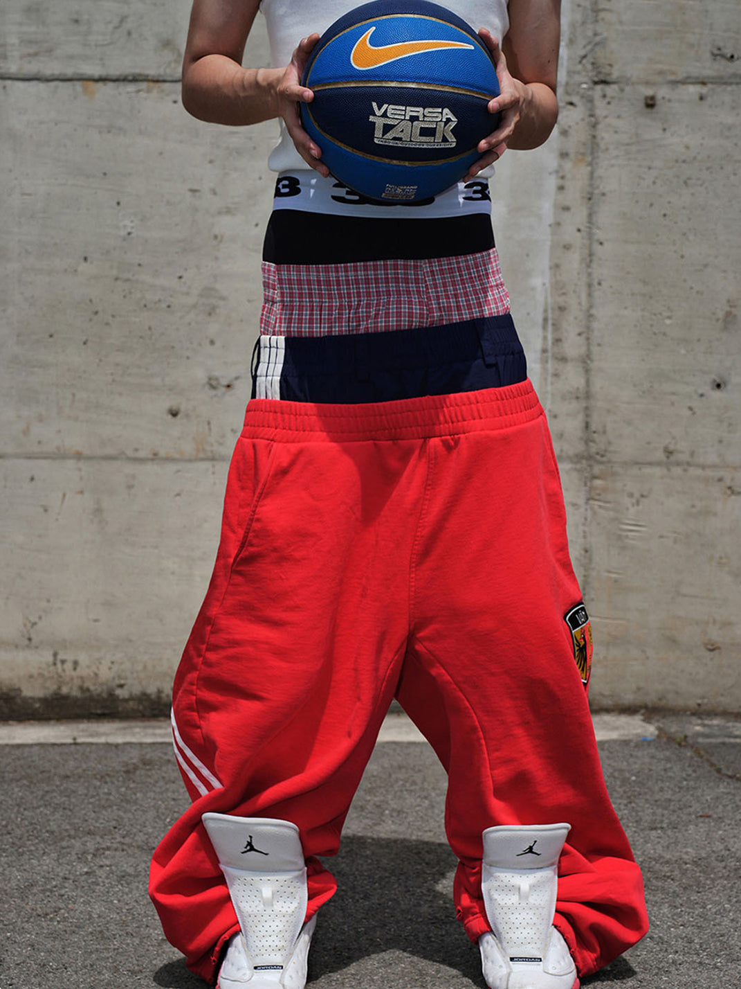 Vanguardia | Triple Waistline Paneling Sagging Cotton Sweatpants - PSYLOS 1, Vanguardia | Triple Waistline Paneling Sagging Cotton Sweatpants, Men's Wear, Vanguardia, PSYLOS 1