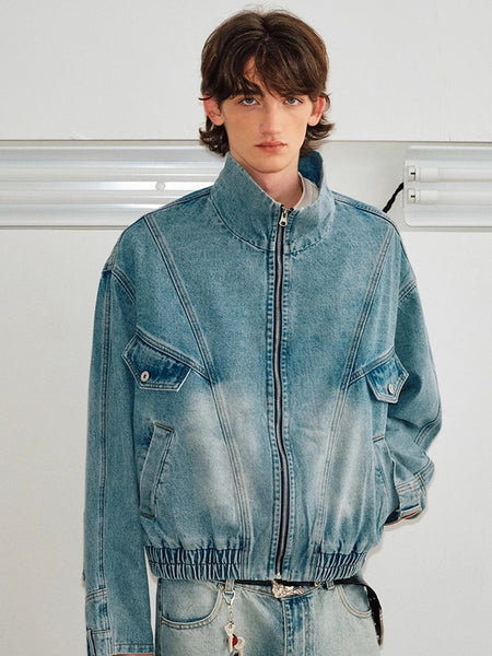 KREATE | Deconstruct Series Washed Pocket Sleeves Denim Jacket - PSYLOS 1, KREATE | Deconstruct Series Washed Pocket Sleeves Denim Jacket, Tops, KREATE, PSYLOS 1