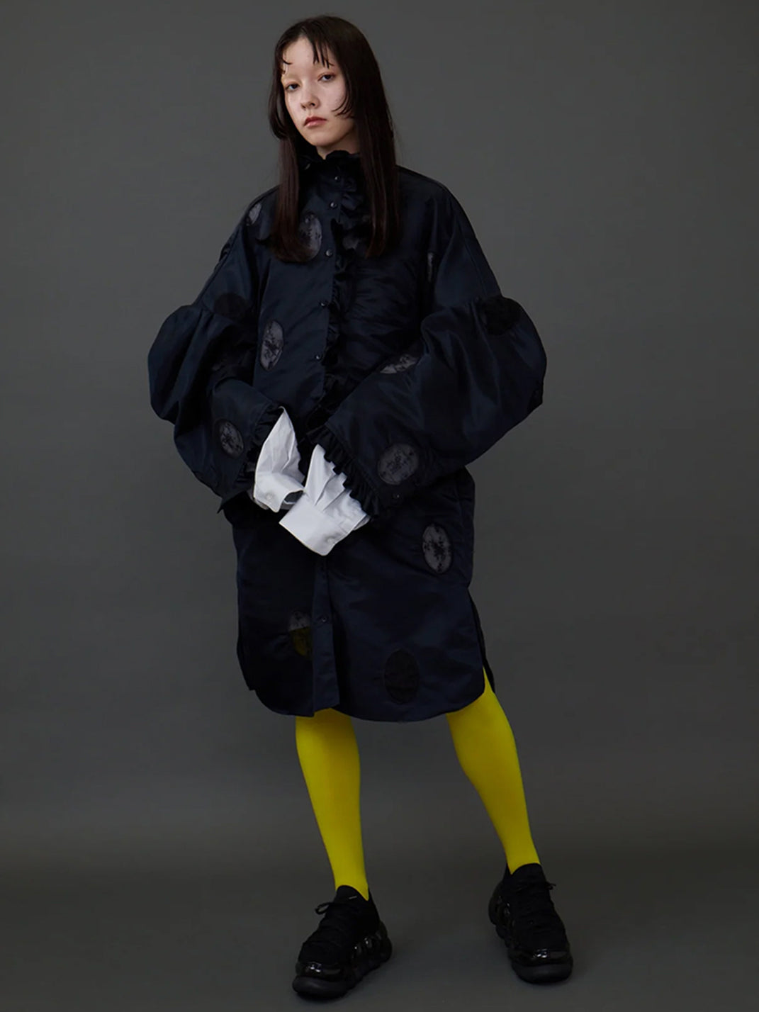 Breathable Mesh Slip-On Platform Sneakers-Black - PSYLOS 1, Breathable Mesh Slip-On Platform Sneakers-Black, Mary Jane shoes, MIKIOSAKABE, PSYLOS 1