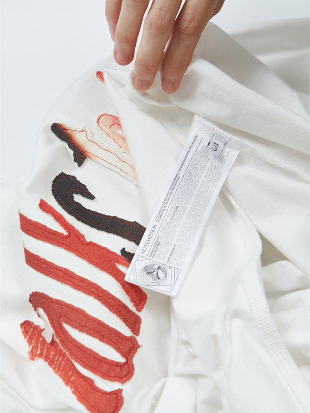 NUTEMPEROR | “Talks to Trees” Cotton Patch T-Shirt-White - PSYLOS 1, NUTEMPEROR | “Talks to Trees” Cotton Patch T-Shirt-White, T-Shirt, NUTEMPEROR•JAPAN, PSYLOS 1