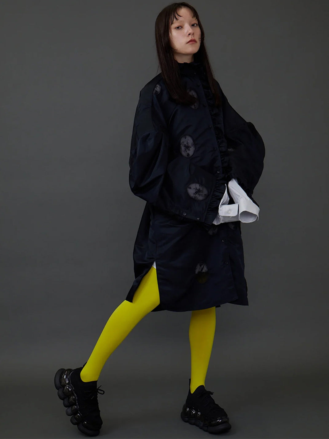 Breathable Mesh Slip-On Platform Sneakers-Black - PSYLOS 1, Breathable Mesh Slip-On Platform Sneakers-Black, Mary Jane shoes, MIKIOSAKABE, PSYLOS 1