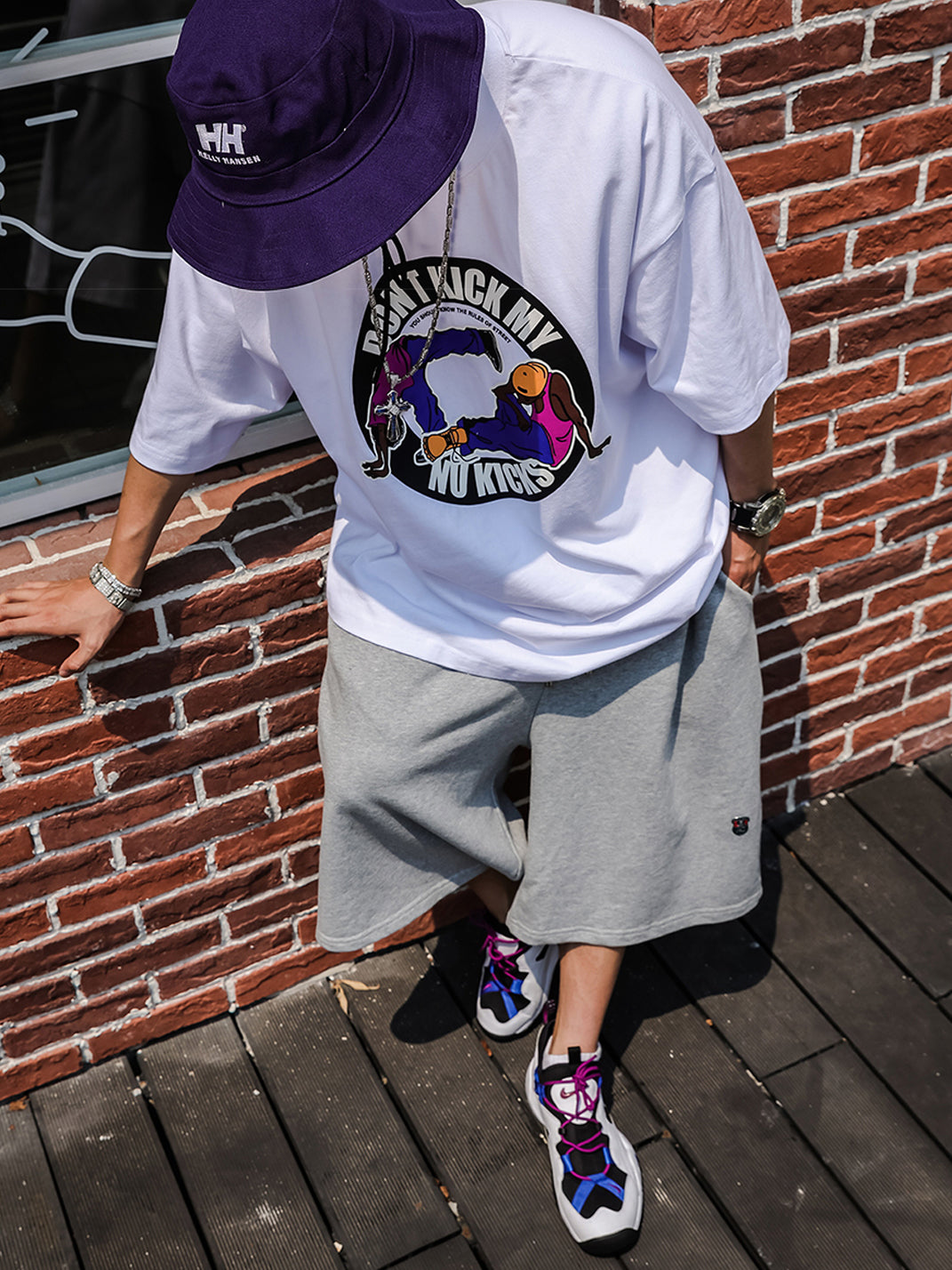 ACUSA | "DON'T KICK MY KICKS" Oversized Cotton Tee - PSYLOS 1, ACUSA | "DON'T KICK MY KICKS" Oversized Cotton Tee, Tops, ACUSA, PSYLOS 1