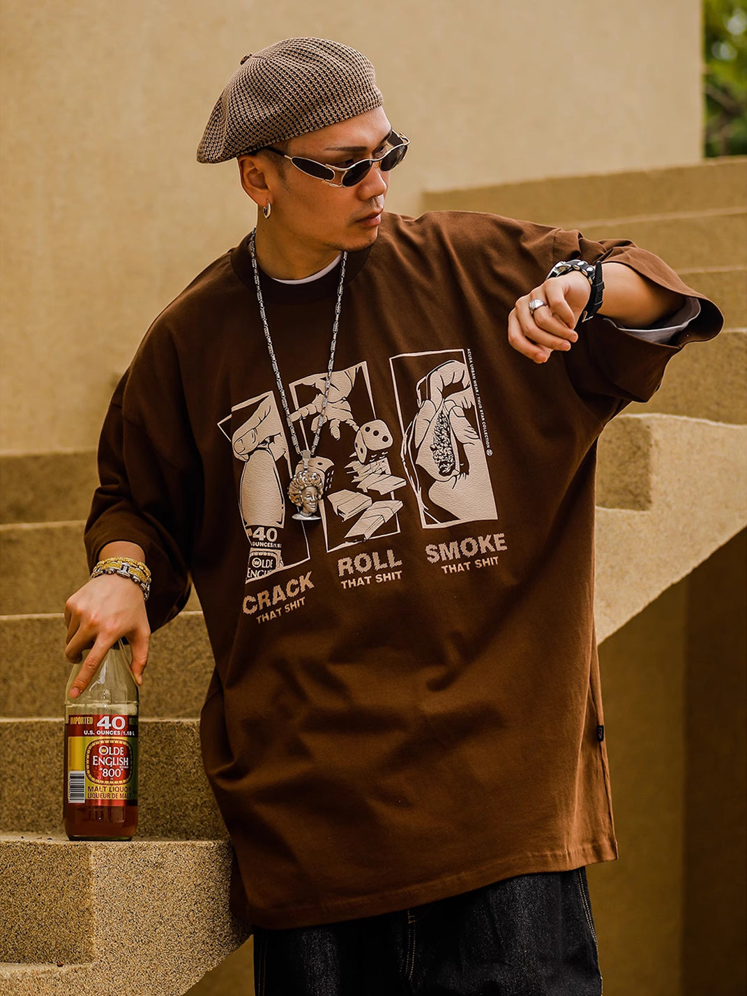 ACUSA | "HOOD LIFE" Oversized Cotton Tee - PSYLOS 1, ACUSA | "HOOD LIFE" Oversized Cotton Tee, Tops, ACUSA, PSYLOS 1