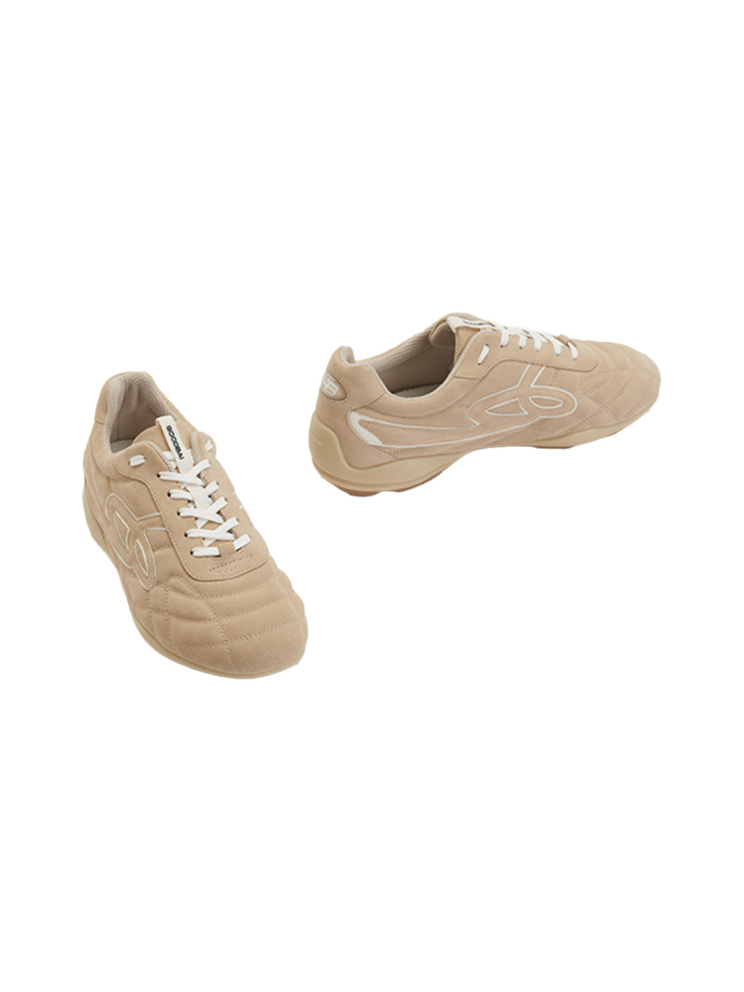 GOODBAI | Retro Velvet Soccer Football Flat Trainer-Beige - PSYLOS 1, GOODBAI | Retro Velvet Soccer Football Flat Trainer-Beige, Retro Trainers, GOODBAI, PSYLOS 1